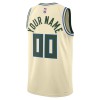 Maillot Basket Homme Milwaukee Bucks Personnalisé 2025-26 Nike City Edition Blanc Swingman